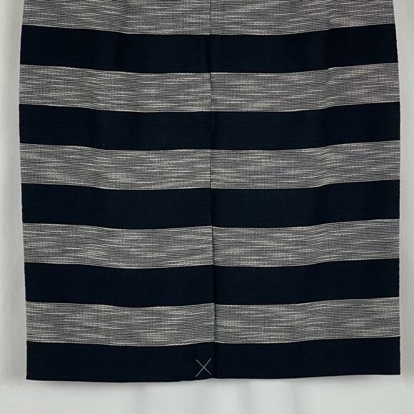 J Crew Classic Black Cream Stripe Academia Office Career Pencil Skirt NWT Size 0 - Picture 6 of 10